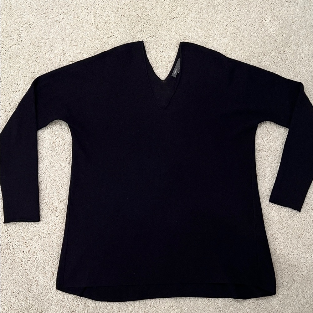 Vince Deep Navy V-Neck Sweater